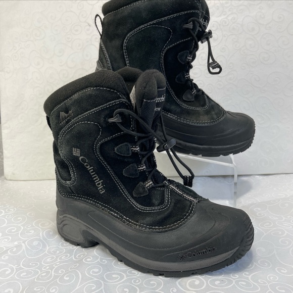 Columbia Bugaboot Snow Boots Weatherproof Size 7 Youth Boys Girls Kids Black - Picture 1 of 13